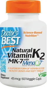 Doctor's Best - Witamina K2 MK7 + MenaQ7, 45mcg, 60 vkaps
