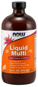 NOW Foods - Liquid Multi, Multiwitaminy, Dzikie Jagody, Płyn, 473 ml