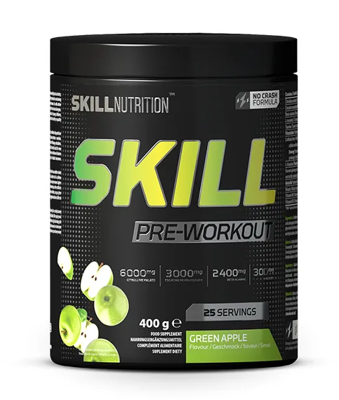 Skill Nutrition - Przedtreningówka, Pre-Workout, Green Apple, 400g
