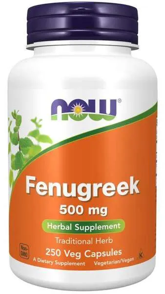 NOW Foods - Fenugreek, Kozieradka, 500mg, 250 vkaps