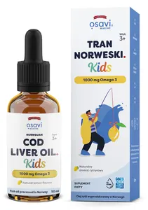 Osavi - Tran Norweski Kids, 1000mg Omega 3, Cytryna, 50 ml