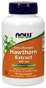 NOW Foods - Wyciąg z Głogu, Hawthorn Extract, 600mg, 90 vkaps