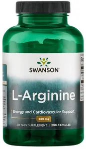 Swanson - L-Arginina, 500mg, 200 kapsułek