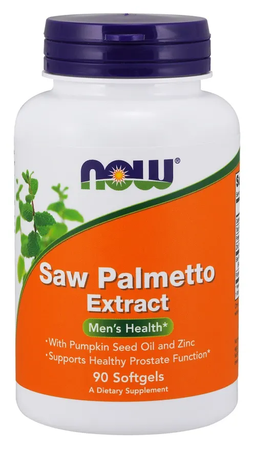 NOW Foods - Saw Palmetto Extract with Pumpkin Seed Oil and Zinc, 80mg - 90 softgels