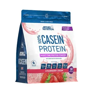Applied Nutrition - Białko Kazeinowe 100% Casein Protein, Krem Truskawkowy, Proszek 900g