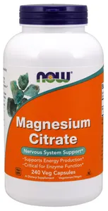 NOW Foods - Cytrynian Magnezu, Magnesium Citrate, 400mg, 240 vkaps