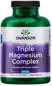 Swanson - Triple Magnesium Complex, 400mg, 300 kapsułek