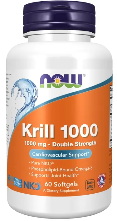 NOW Foods - Neptune Krill Oil, Olej z Kryla, 1000mg, 60 kapsułek miękkich