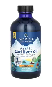 Nordic Naturals - Arctic Cod Liver, Tran z Dorsza, 1050mg, Smak Pomarańcza, Płyn, 237 ml