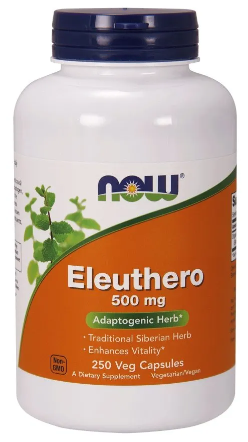 NOW Foods - Eleuthero (Żeń-szeń Syberyjski), 500mg, 250 vkaps