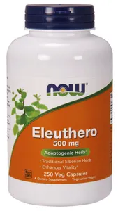 NOW Foods - Eleuthero (Żeń-szeń Syberyjski), 500mg, 250 vkaps