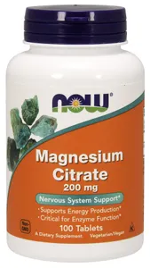 NOW Foods - Cytrynian Magnezu, 200 mg, 100 tabletek