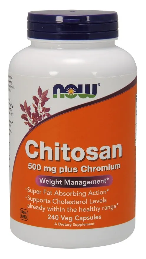 NOW Foods - Chitosan z Chromem, 500mg, 240 vkaps