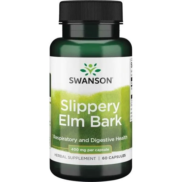 Swanson - Slippery Elm Bark, 400mg, 60 kapsułek