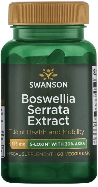 Swanson - Boswellia Serrata Ekstrakt, 125mg, 60 vkaps