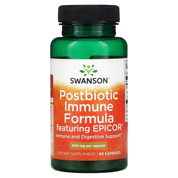 Swanson - Postbiotic Immune Formula featuring EPICOR, 60 kapsułek