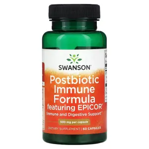 Swanson - Postbiotic Immune Formula featuring EPICOR, 60 kapsułek