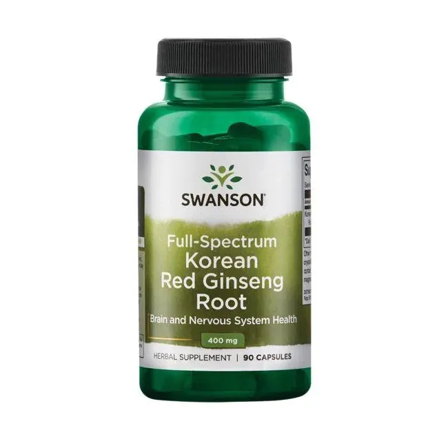 Swanson - Full Spectrum Korean Red Ginseng (Żeń-Szeń), 400mg, 90 kapsułek