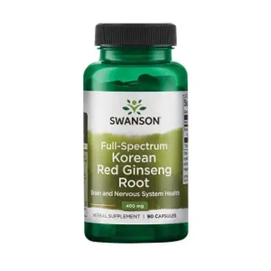 Swanson - Full Spectrum Korean Red Ginseng (Żeń-Szeń), 400mg, 90 kapsułek
