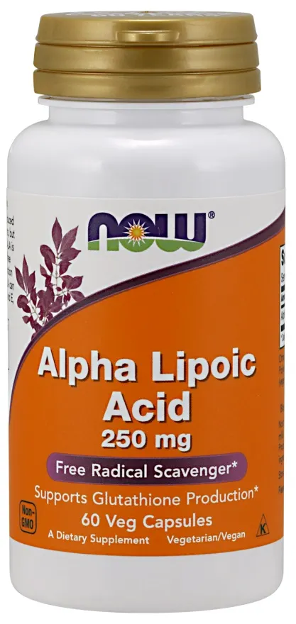 NOW Foods - Kwas Alfa Liponowy, 250mg, 60 vkaps