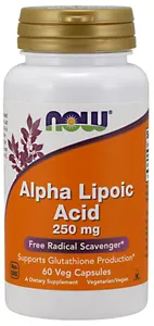 NOW Foods - Kwas Alfa Liponowy, 250mg, 60 vkaps
