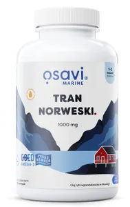 Osavi - Tran Norweski Kapsułki, 1000mg, Cytryna, 180 kapsułek miękkich