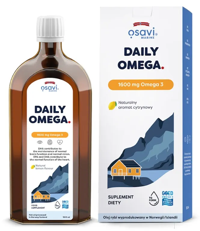 Osavi - Daily Omega, 1600mg Omega 3, Cytryna, 500 ml