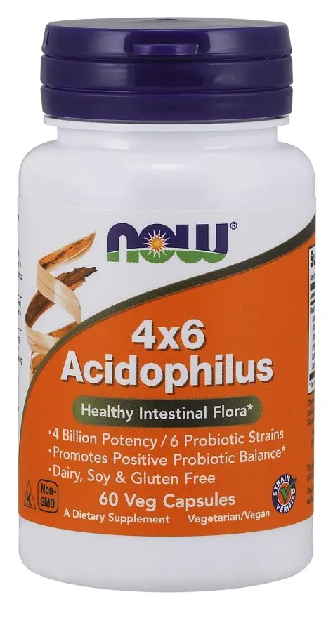 NOW Foods - Acidophilus 4x6, 60 vkaps
