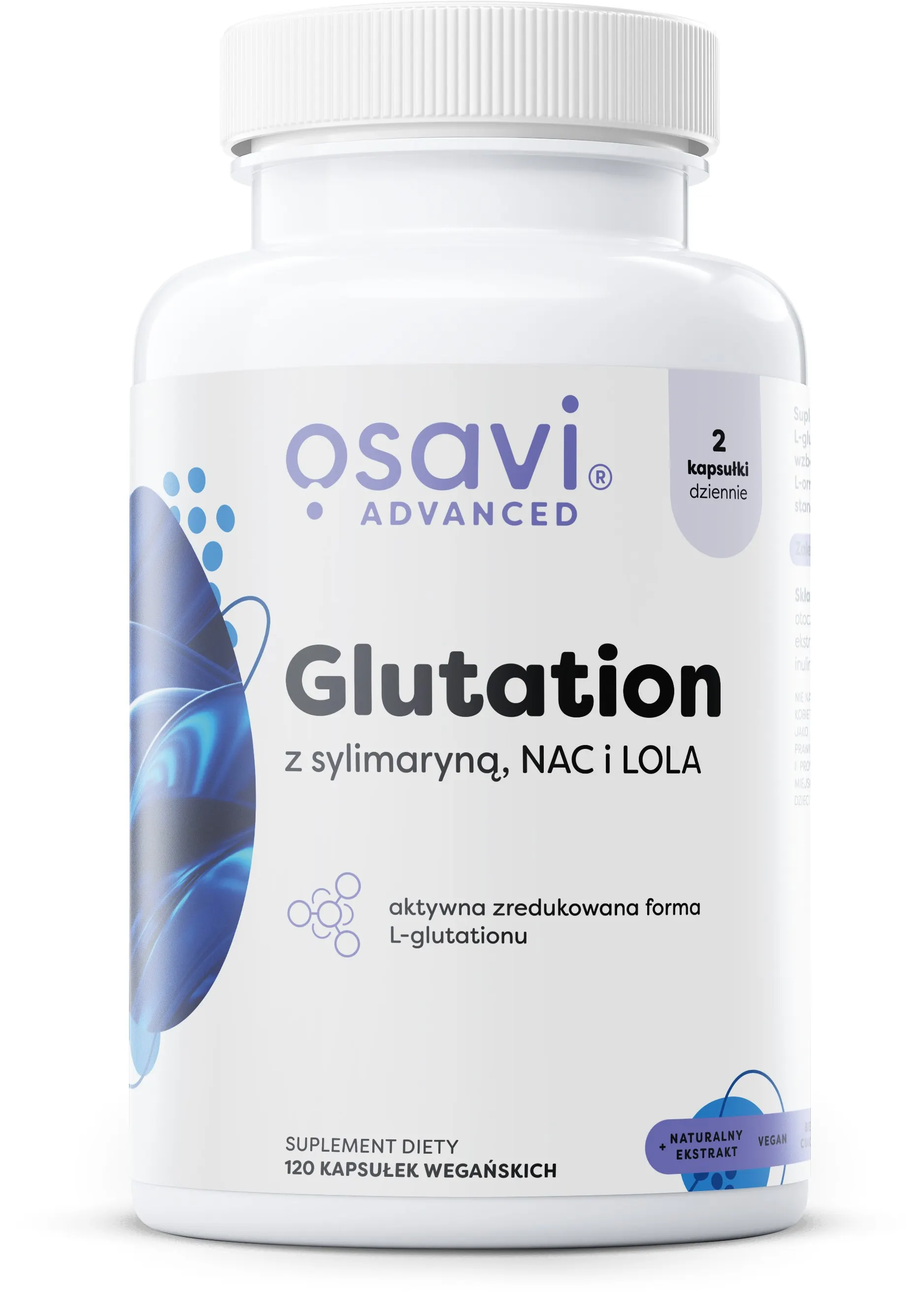 Osavi - Glutation z Sylimaryną, NAC i LOLA, 120 vegan caps