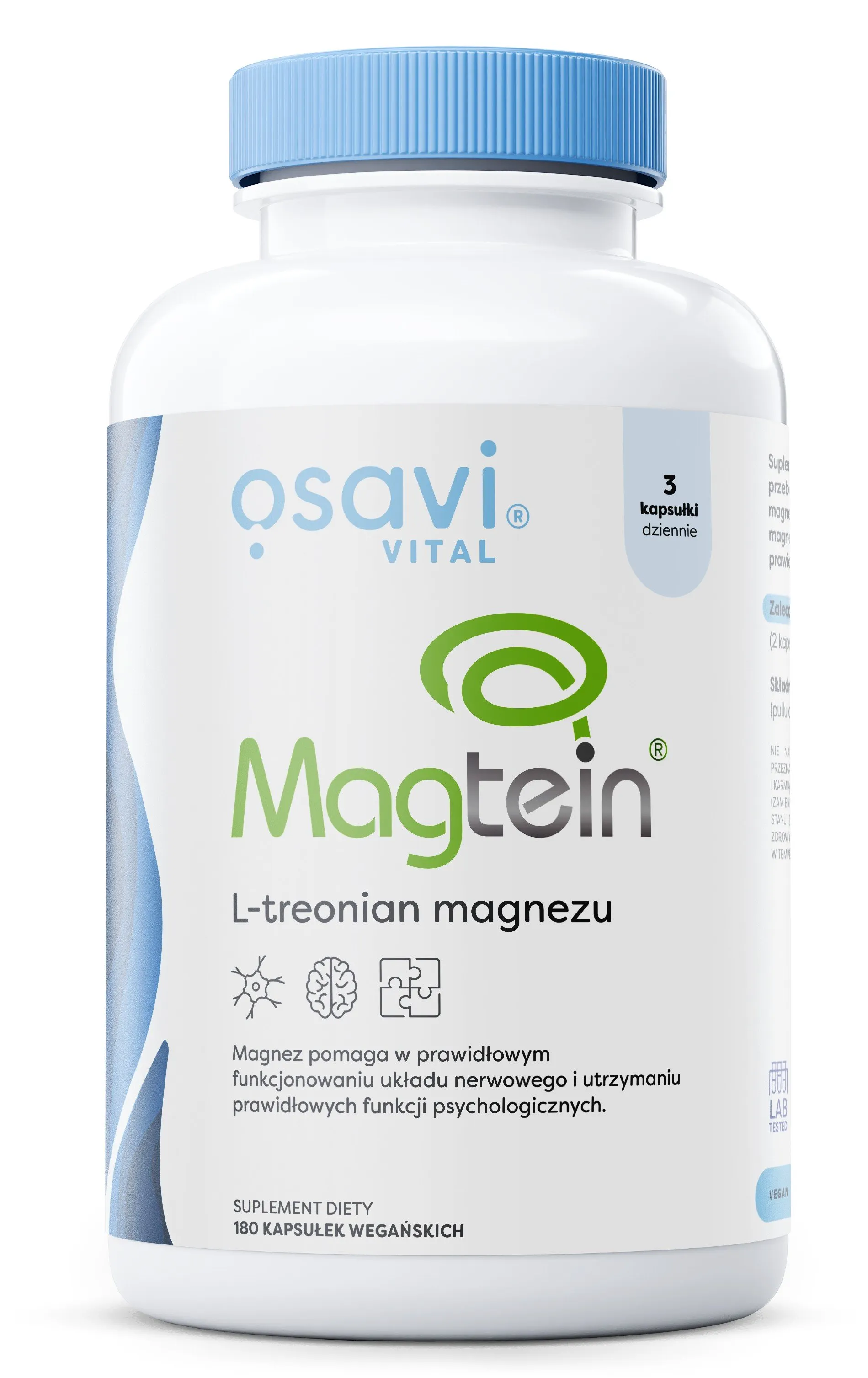 Osavi - Magtein, L-Treonian Magnezu, 180 vkaps
