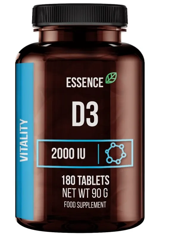 Essence Nutrition - Witamina D3 2000 IU, 180 tabletek