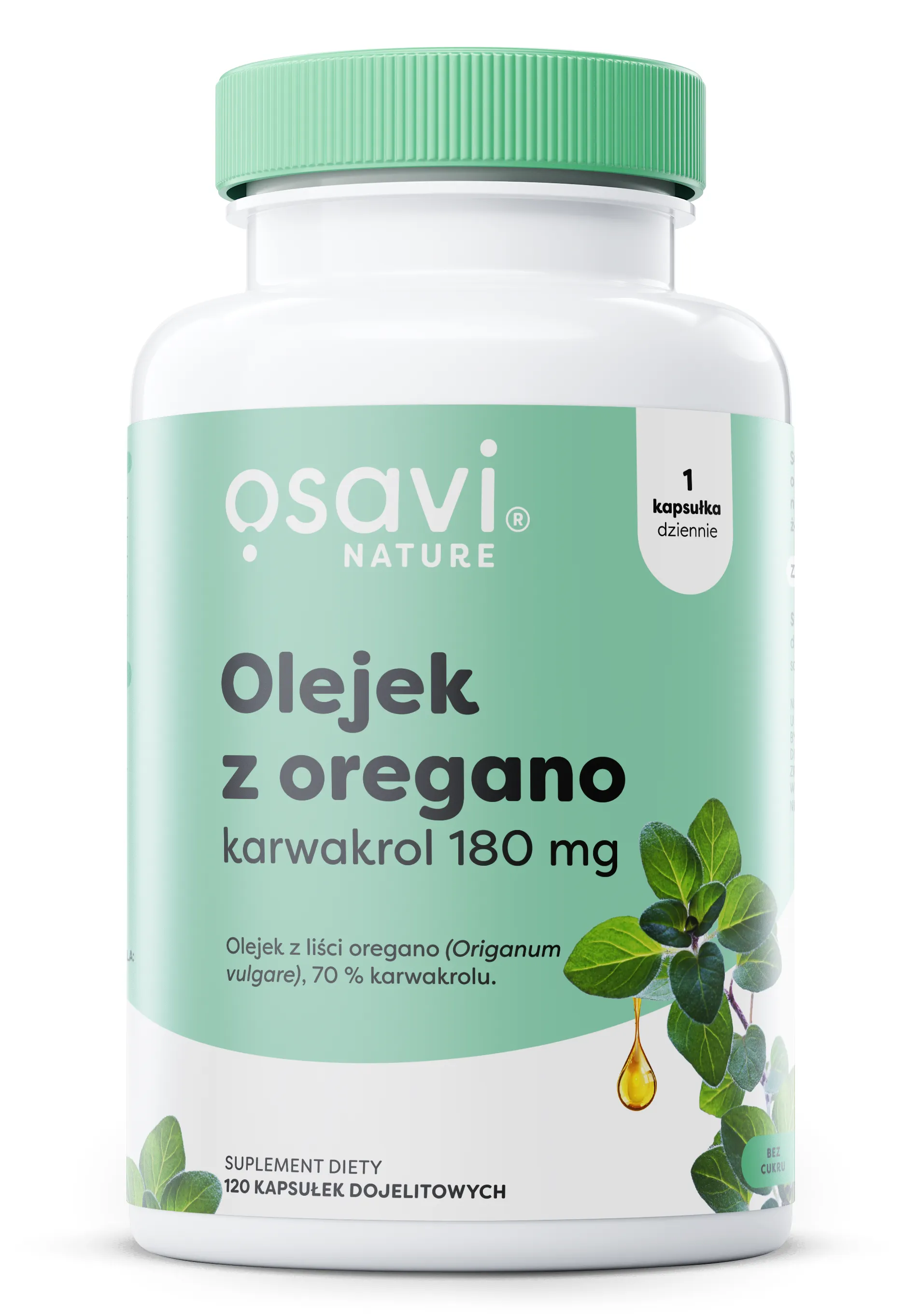 Osavi - Olejek z Oregano Karwakrol, 180mg, 120 kapsułek dojelitowych
