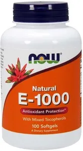 NOW Foods - Witamina E-1000, Naturalna, Mieszane Tokoferole, 100 kapsułek miękkich