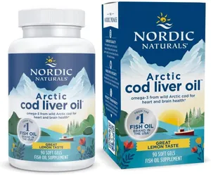 Nordic Naturals - Arctic Cod Liver Oil, 750mg, Cytryna, 90 kapsułek miękkich