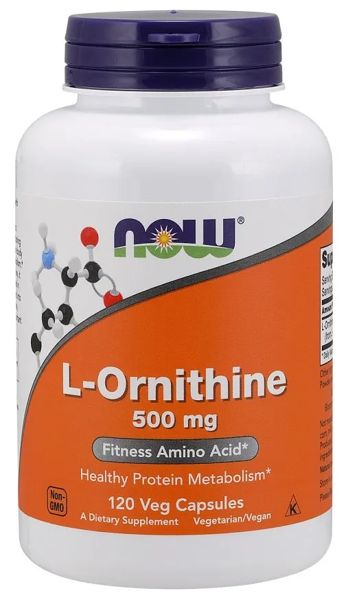 NOW Foods - Ornityna, L-Ornithine, 500 mg, 120 vkaps