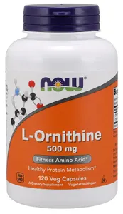 NOW Foods - Ornityna, L-Ornithine, 500 mg, 120 vkaps