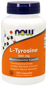 NOW Foods - L-Tyrozyna, 500mg, 120 kapsułek