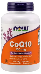 NOW Foods - Koenzym Q10 + Jagoda Głogowa, 100mg, 180 vkaps