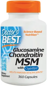 Doctor's Best - Glukozamina, Chondroityna, MSM + OptiMSM, 360 kapsułek