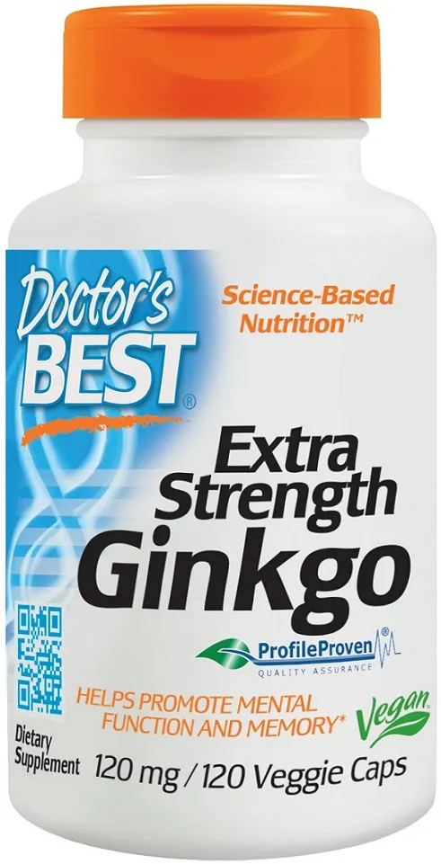 Doctor's Best - Ginkgo Biloba, Ekstra Moc, 120mg, 120 vkaps