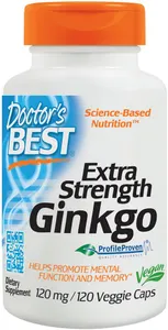 Doctor's Best - Ginkgo Biloba, Ekstra Moc, 120mg, 120 vkaps