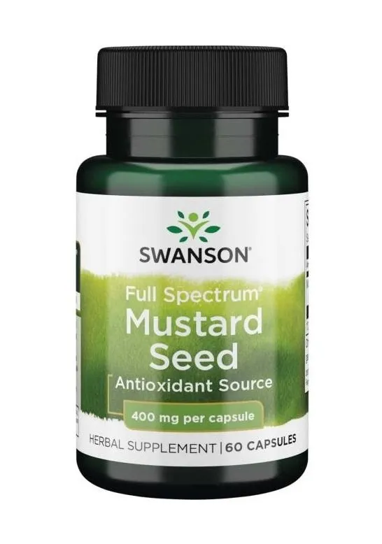 Swanson - Full Spectrum Mustard Seed, Ziarno Gorczycy, 400mg, 60 kapsułek