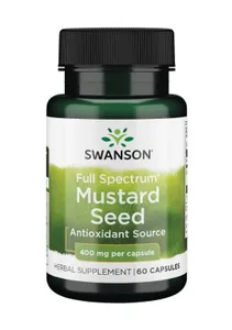 Swanson - Full Spectrum Mustard Seed, Ziarno Gorczycy, 400mg, 60 kapsułek