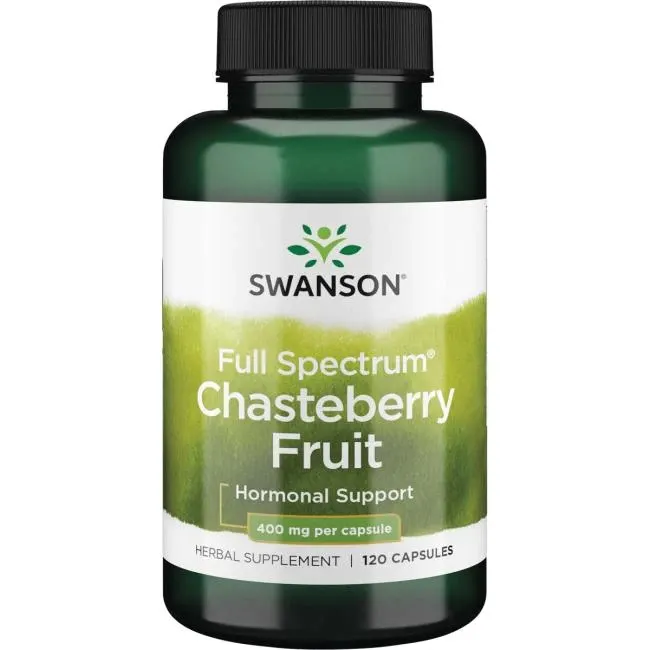 Swanson - Chasteberry Fruit (Niepokalanek Pospolity), 400mg, 120 kapsułek