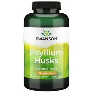 Swanson - Łuska Babki Płesznik (Psyllium Husks), 610mg, 100 kapsułek