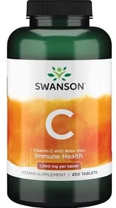Swanson - Witamina C with Rose Hips, 1000mg, 250 tabletki