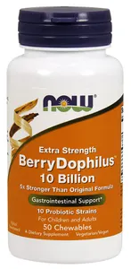 NOW Foods - BerryDophilus, 10 miliardów, 50 żelek