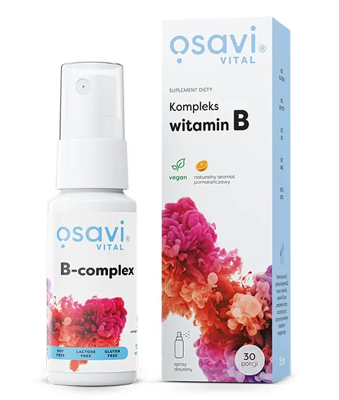 Osavi - Kompleks Witamin B, Spray Doustny, Pomarańcza, 25 ml