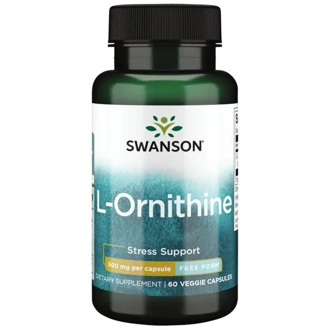 L-Ornithine Amino Acid, 500mg - 60 vcaps
