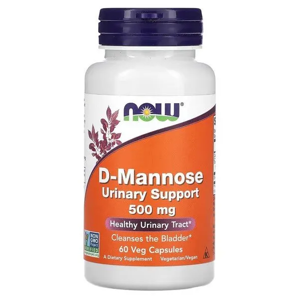 Now Foods - D-Mannose, 500mg, 60 vkaps